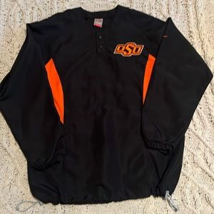 Nike Oklahoma State Pullover windbreaker type material size Small